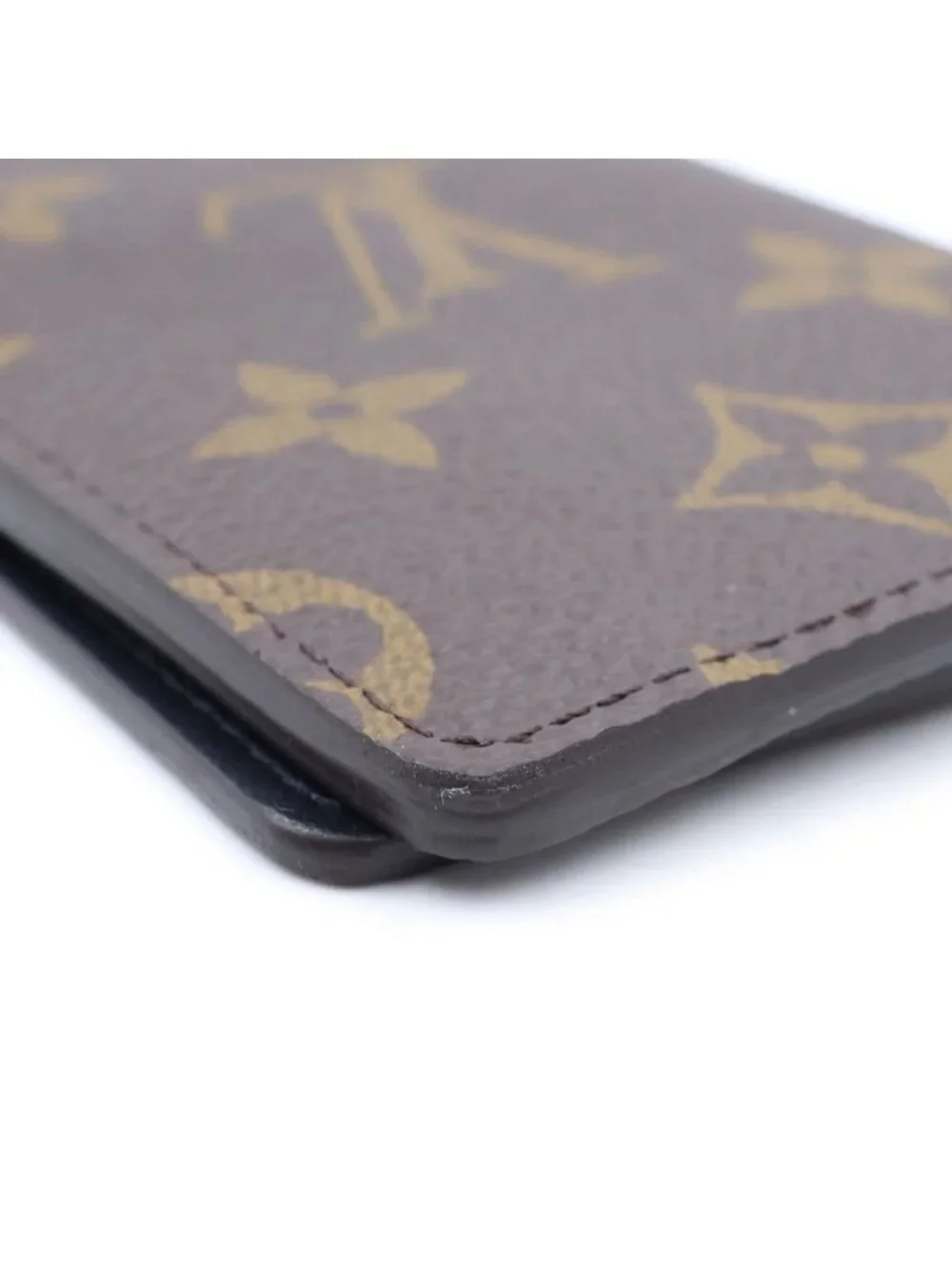 Louis Vuitton Monogram Pocket Organizer Card Case Business Leather Brown